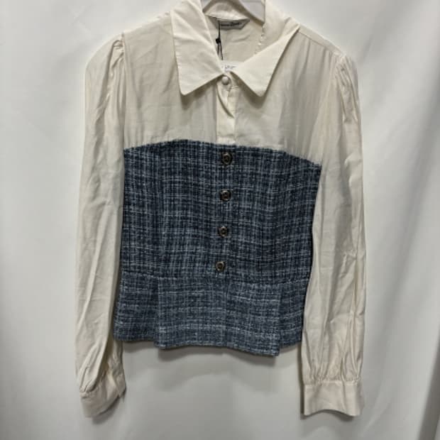 로엠(ROEM)트위드 매칭 블라우스(새상품)S