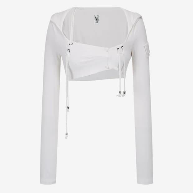 카시코 후디 볼레로 가디건