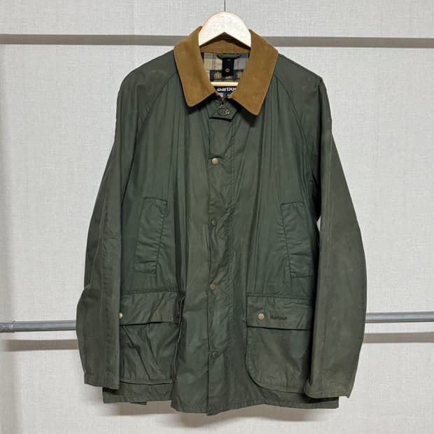 바버 왁스 자켓 올리브 XL