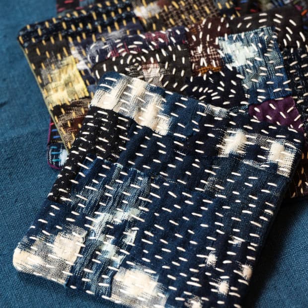 빈티지 카스리 패치워크 자수 코스터 : 닐라