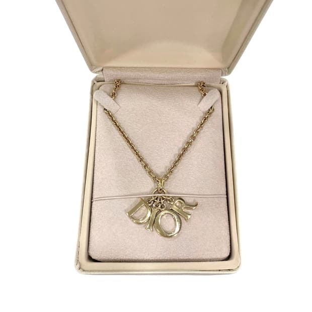 크리스찬 디올 DIOR 볼드 펜던트 체인 골드 여성 빈티지 목걸이