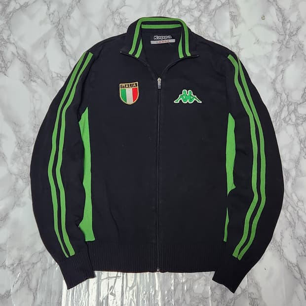 카파 이탈리아 니트 집업 자켓