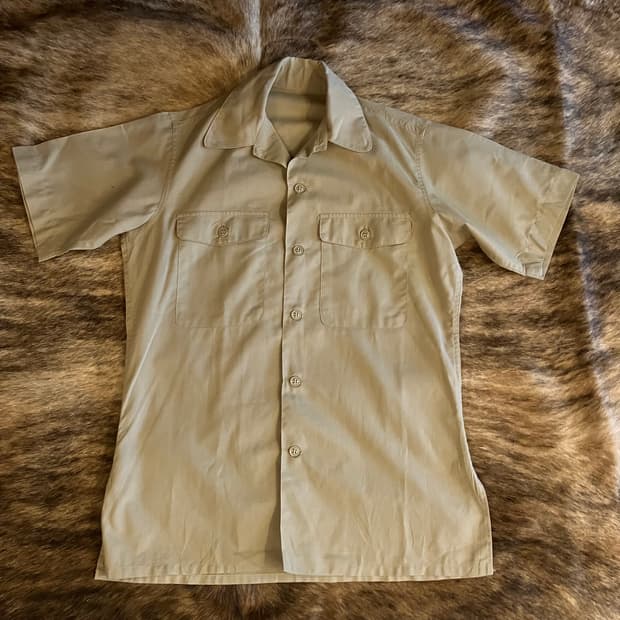 60s USAF 트로피칼 탄 SH-1505 하프셔츠