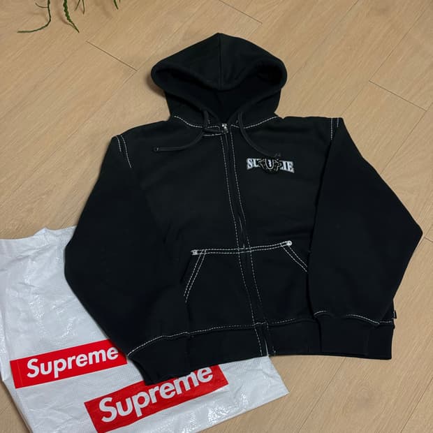[S] 슈프림 트루릴리전 25fw 집업 후드 스웨트셔츠 블랙