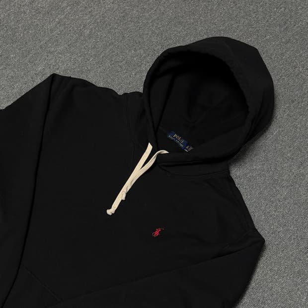 거의 새상품) 매장 정품) 폴로 캐빈 플리스 후드 블랙