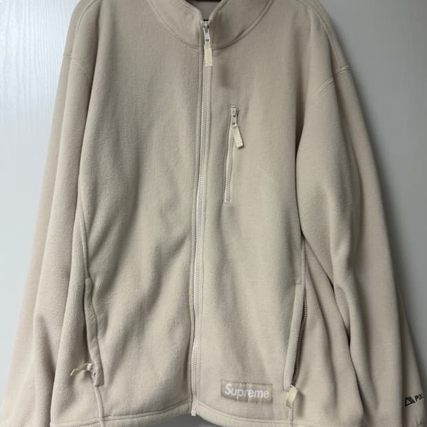 슈프림 폴리텍 아이보리 후리스 