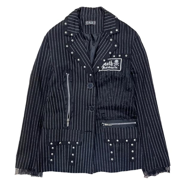 R&B Pinstripe Punk Jacket