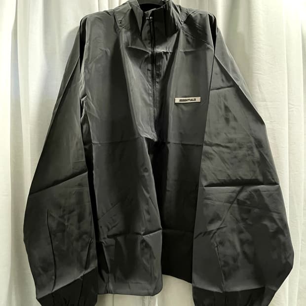 피어오브갓 에센셜/ 트랙 집업 자켓 리플렉트 블랙/ XL