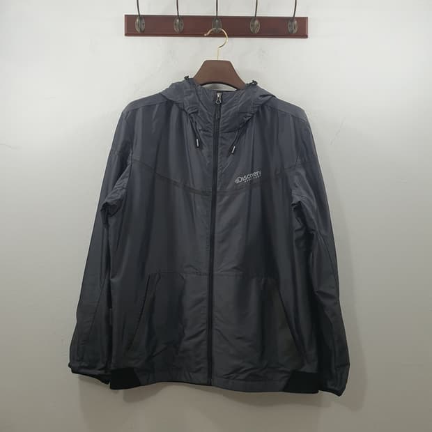 2XL 디스커버리 남성 그레이 익스페디션 후드 바람막이 스포츠 자켓