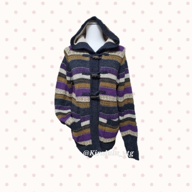 슈슈룬st 하구미 모리 후드 니트 가디건