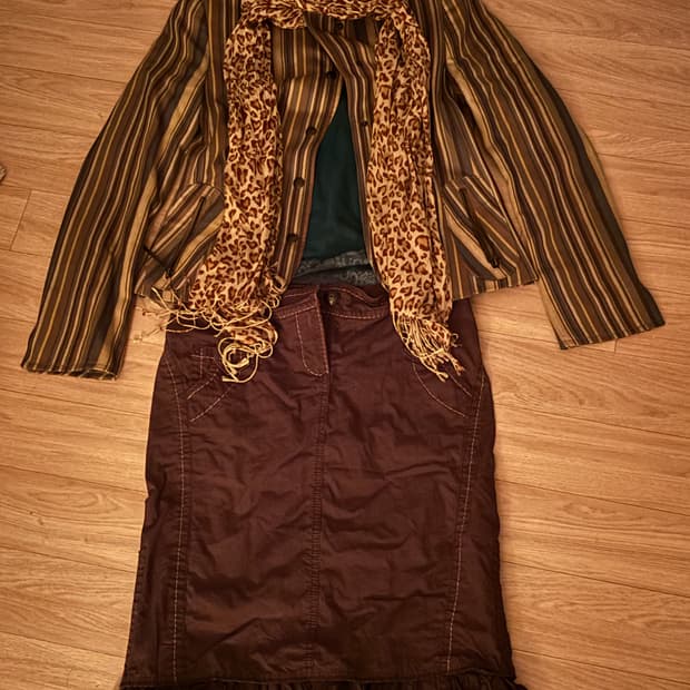 빈티지 브라운 긱시크 코디 세트 핀터레스트