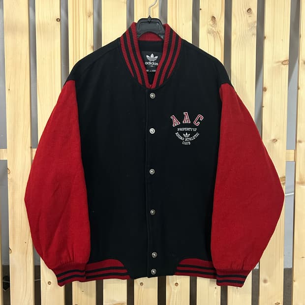  (L) 90s 아디다스 울 스타디움 바시티자켓