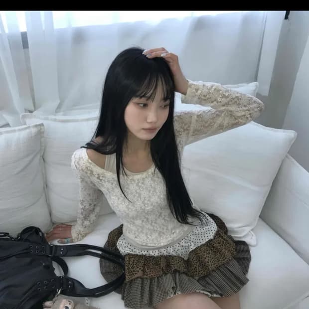 빈티지 체크 도트 플리츠 미니 스커트 치마