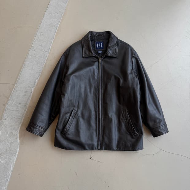 90s 갭 싱글 레더 자켓