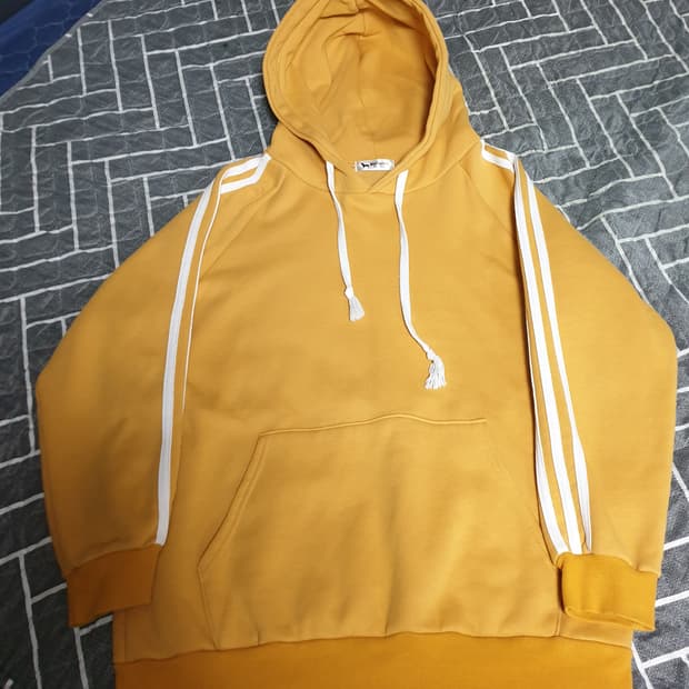 미니팩토리 삼선 기모 후드티 옐로우 (F)