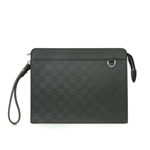 루이비통 다미에 인피니 스탠드 클러치 블랙 파우치 N60450