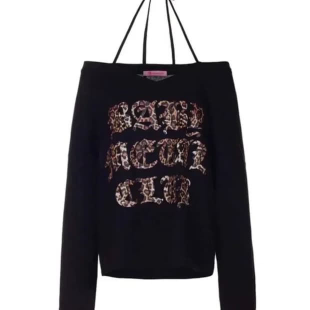 베이비메탈클럽 베메클 레오파드 스트링티 블랙