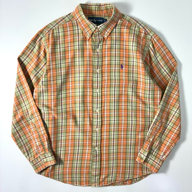 Polo  폴로 랄프로렌 자수 코튼 체크 셔츠