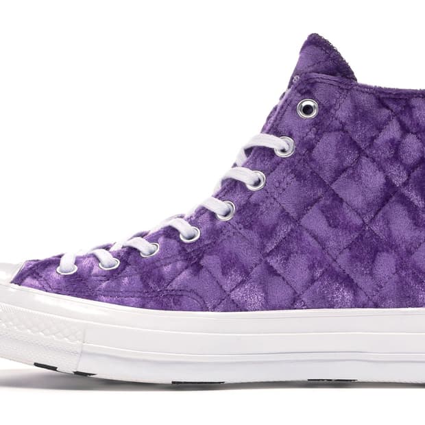 컨버스 척하이 70 X 골프 르 플레르 퀼티드 벨벳 원스타 퍼플 하이탑