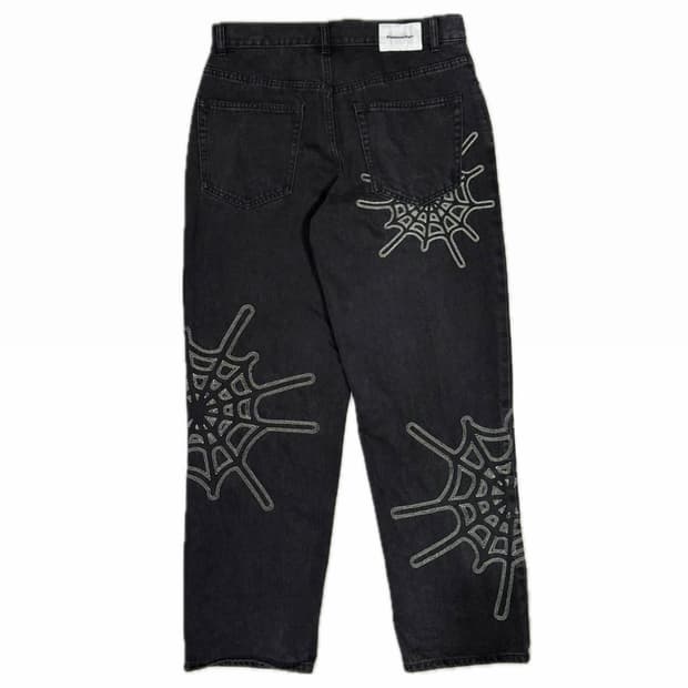 디스이즈네버댓 아카이브 거미줄 자수 데님 스케이터 바지 새 상품