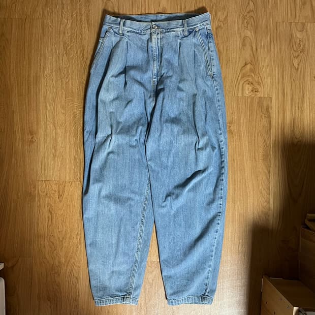 헤드메이너 hed mayner 4플리츠 데님 진 청바지 M