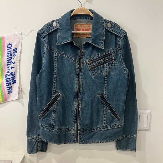 370 리바이스 웨스턴 라이더 데님 청자켓