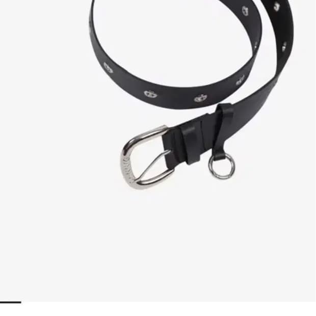 cerric EYELET RING BELT / BLACK