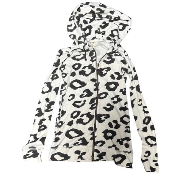 SLY Cow Design Hooded Zip-Up