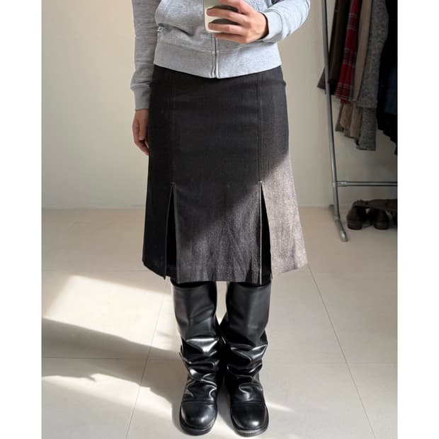 빈티지 미디 스커트