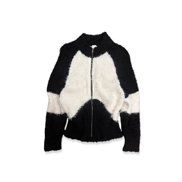 Coloring Fur Zip Up Jacket