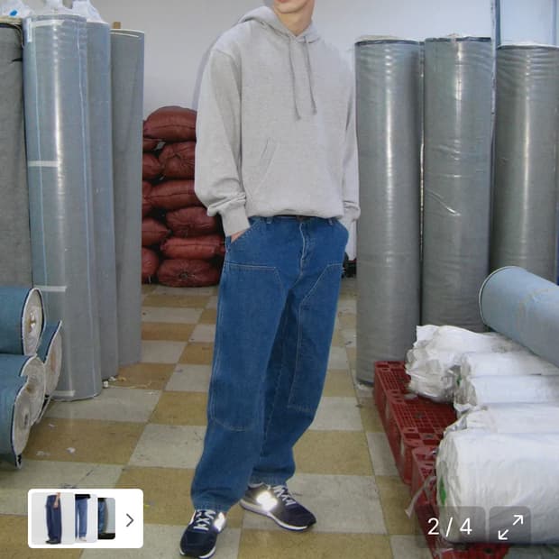 [L]플랙 x oam 더블니 워크팬츠