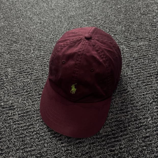 폴로 랄프로렌 포니 로고 아메카지 가죽스트랩 워시드 볼캡 1386