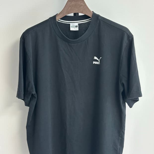 PUMA 푸마 로고 반팔티 블랙