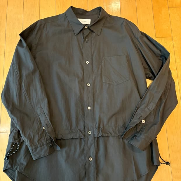 Wellder japan 웰더 벌룬 셔츠 블랙