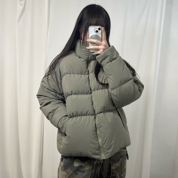 LAFUDGE STORE Khaki Puffer Jacket 