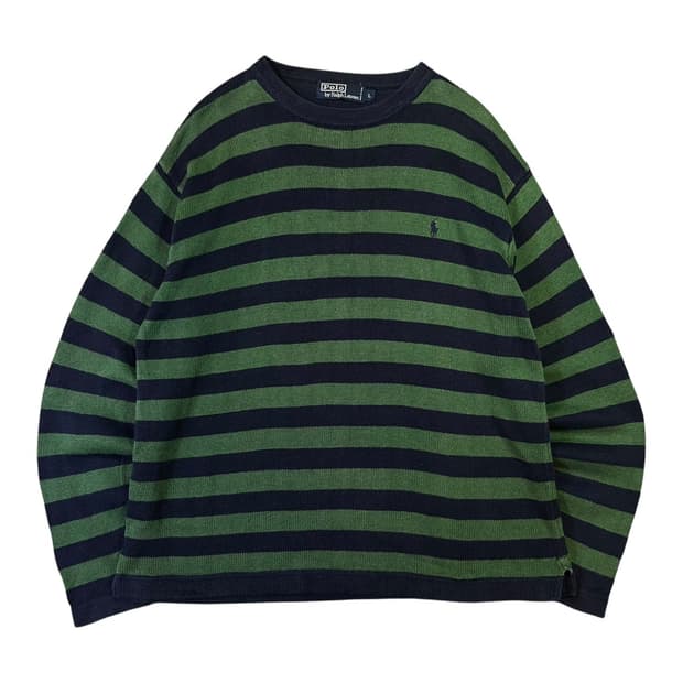 폴로 스트라이프 니트
