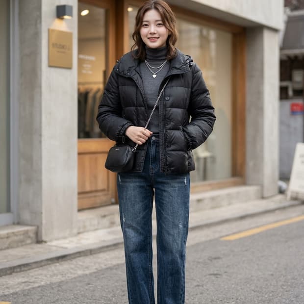 막스마라 위크엔드 블랙 숏 다운 패딩