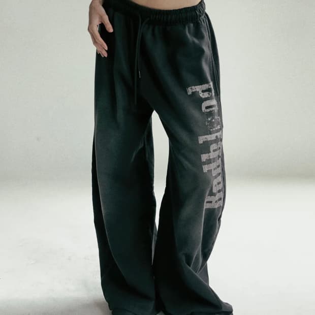 배드블러드 선 페이디드2 조거팬츠 블랙 s