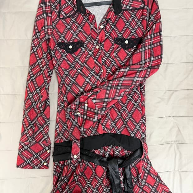 트랄라라 펑크 나나깔 나나 체크 원피스