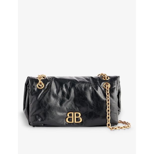 [5회이하착용] 발렌시아가 모나코 백 스몰S 블랙_더스트백,보증서 포함