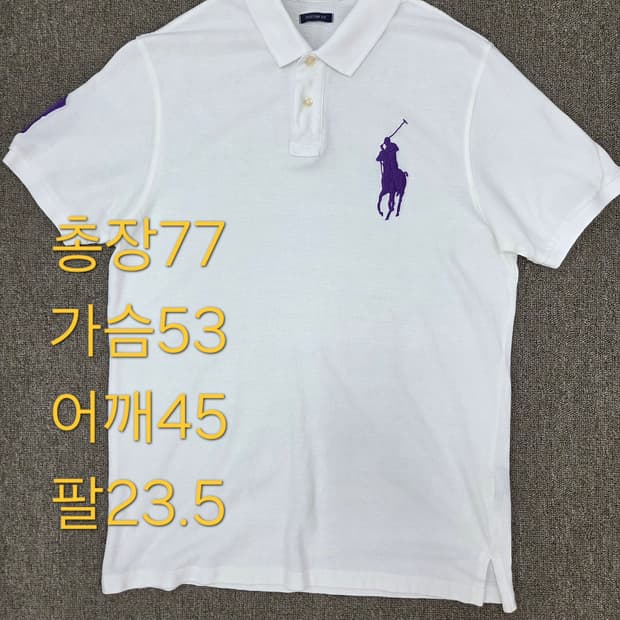 2XL 폴로 랄프로렌 빅포니 반팔 카라티 화이트