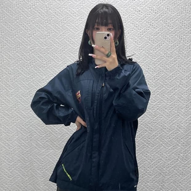 나이키 올드스쿨 레트로 빈티지 바르셀로나 바람막이 자켓 L C13794