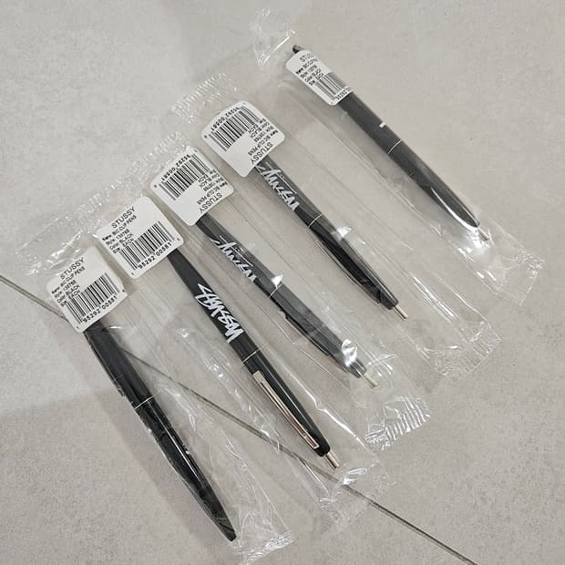 스투시 bic 클립 볼펜 