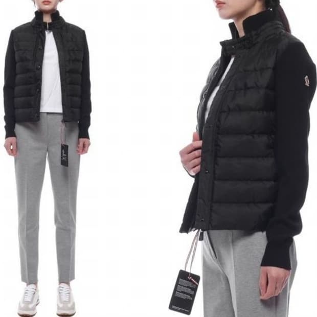 몽클레어 니트 패딩 여성용 블랙 (새제품급)