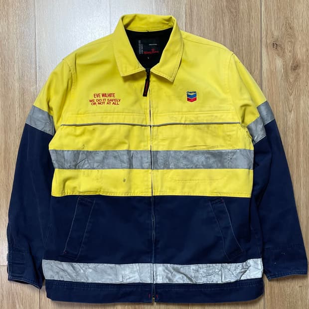 택포) USA Hi-vis 리플렉티브 빈티지 캔버스 워크자켓