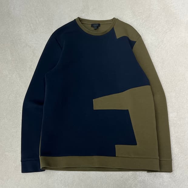 코스 배색 스웻셔츠 s09777