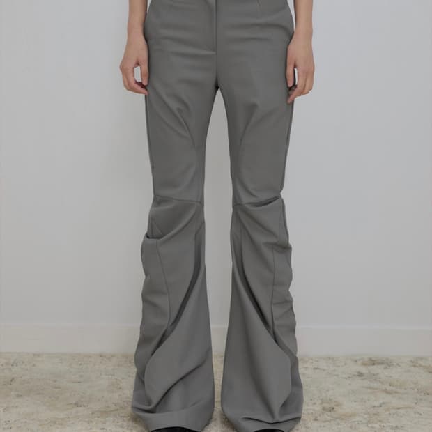플레어업 Asymmetrical Drape Pants (Gray)