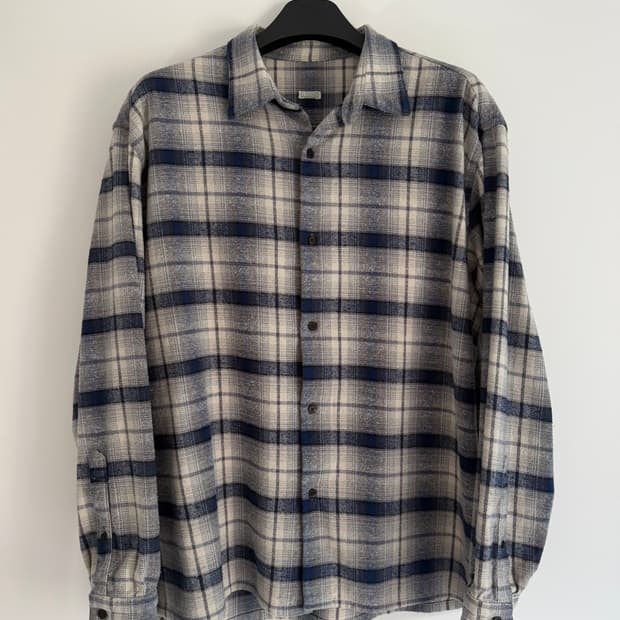 [3] 26ss 아프레쎄 실크넵 체크 셔츠 블루