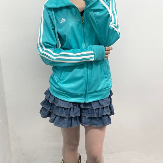 민트코어 키치 아디다스 져지🩵