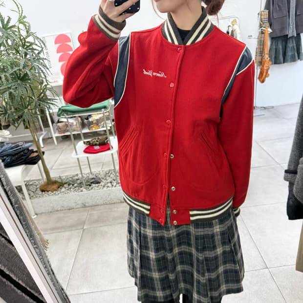 M)슈프림 00‘s 뉴욕 울 바시티자켓 스타디움점퍼